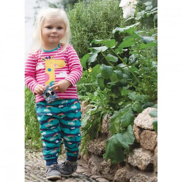 Frugi Frugi Langarm-Shirt Giraffe Button Applique Top – Produktbild 2 von 3