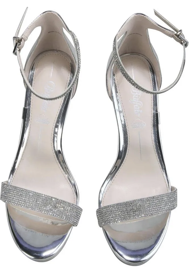 Buffalo Buffalo Damen Buffalo Monroe 2 Vegan Patent High-Heel-Pumps, Silberfarben, – Produktbild 1 von 5