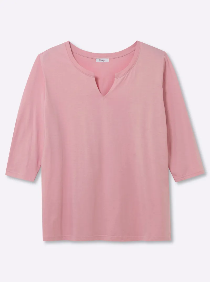 sheego 3/4-Arm-Shirt hortensie, Hortensie, – Produktbild 1 von 2