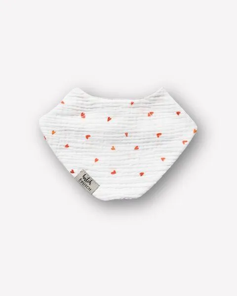 Hutch&Putch Hutch&Putch Musselin Lätzchen - Dreieckstuch mit Druckknopf für Baby (0-2 Jahre) aus 100% Bio-Baumwolle, Little love, – Produktbild 1 von 2