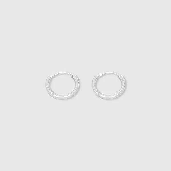 fejn jewelry fejn jewelry Creole 'simple hoop', Silber, – Produktbild 4 von 4