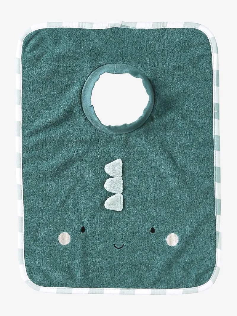 Vertbaudet Großes Baby Lätzchen, Grün/drache, – Produktbild 1 von 4