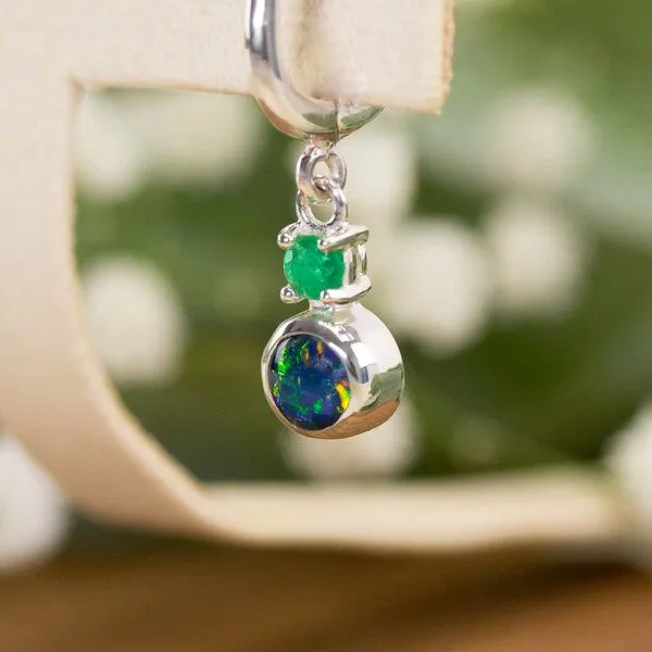 Spirit of Island Spirit of Island Silber Ohrringe | Opal Universe, Blau, – Produktbild 4 von 4