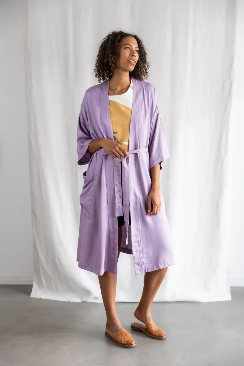 Jyoti - Fair Works Jyoti - Fair Works Damen vegan Strickjacke Rohani Flieder, Lila, – Produktbild 2 von 2