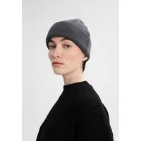 MELA MELA Feinstrick Mütze Style HIMMAT aus 100% Bio-Baumwolle, Anthrazit melange, – Produktbild 1 von 1