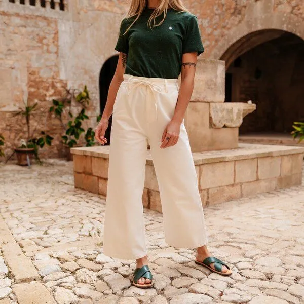 NORDLICHT NORDLICHT Damen Hose LYKKE aus fester Bio-Baumwolle, Weiß, – Produktbild 4 von 4