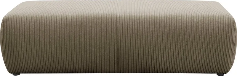 DOMO collection Hocker BRANDON, komfortabel, große Ausführung passend zu "Brandon", auch in Cord, Braun, – Produktbild 3 von 5