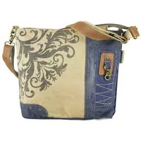 Sunsa Sunsa Umhängetasche. Nachhaltige Crossbody mit Mandala Motiv, Jeanstasche – Produktbild 1 von 1