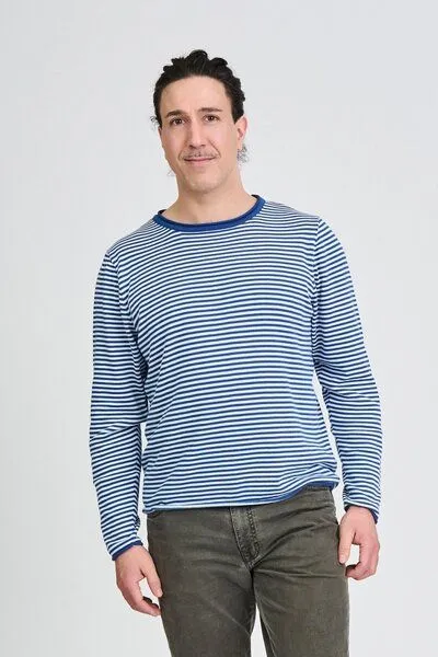Zerum Zerum Streifen Pullover Modell: Raul, Royal/sand (blau), – Produktbild 1 von 3