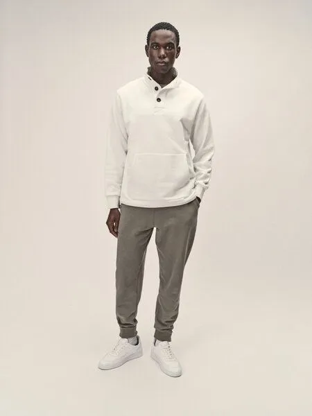 WOTE WOTE Stehkragen Sweatshirt aus Bio-Baumwolle, Off-white, – Produktbild 1 von 2