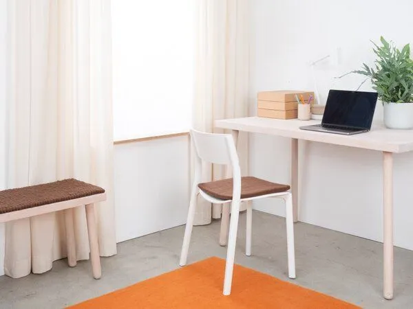 myfelt myfelt Flachfilz Sitzauflage (⌀ 36 cm, 36 x 36 cm), Braun (egon), – Produktbild 2 von 4
