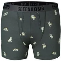 GreenBomb GREENBOMB Frenchi Trunk - Figurbetonte Trunk aus Bio-Baumwoll Mix / hochwertiger Print / GOTS / Fair & Vegan, Weiß (mix), – Produktbild 1 von 1