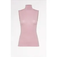 CASAGiN CASAGiN Ärmelloser Rollkragenpullover aus TENCEL und Kaschmir, Rosa, – Produktbild 1 von 1
