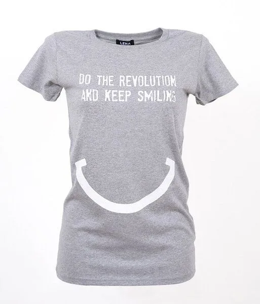 Lena Schokolade Lena Schokolade Frauen T-Shirt, Grau meliert, – Produktbild 1 von 4