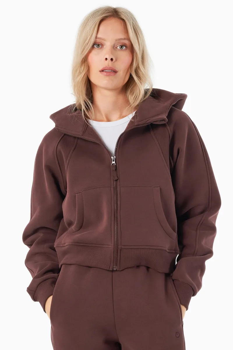 ORGANICATION ORGANICATION Damen vegan Hoodie Full Zip Joddy Bitter Chocolate, Braun, – Produktbild 2 von 2