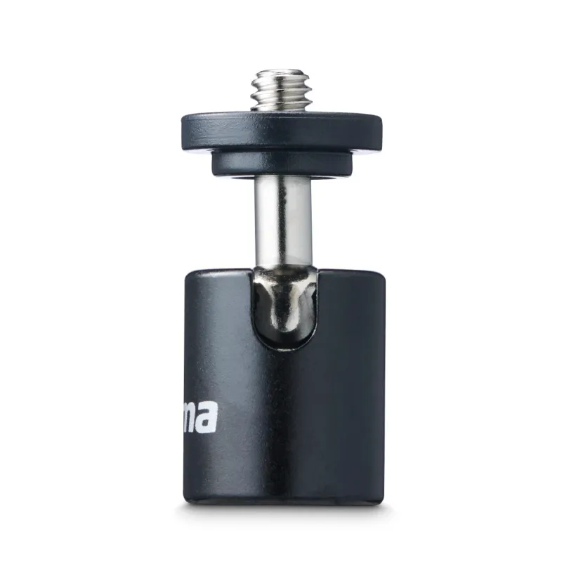 Hama Hama Kugelkopf für Stative, 38 mm Höhe, für 1/4" Gewinde, Ø 20 mm, Schwarz, – Produktbild 4 von 5