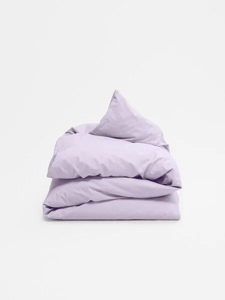erlich textil erlich textil Finn Bettdeckenbezug aus Bio-Baumwolle, made in Europe, Flieder, – Produktbild 2 von 6