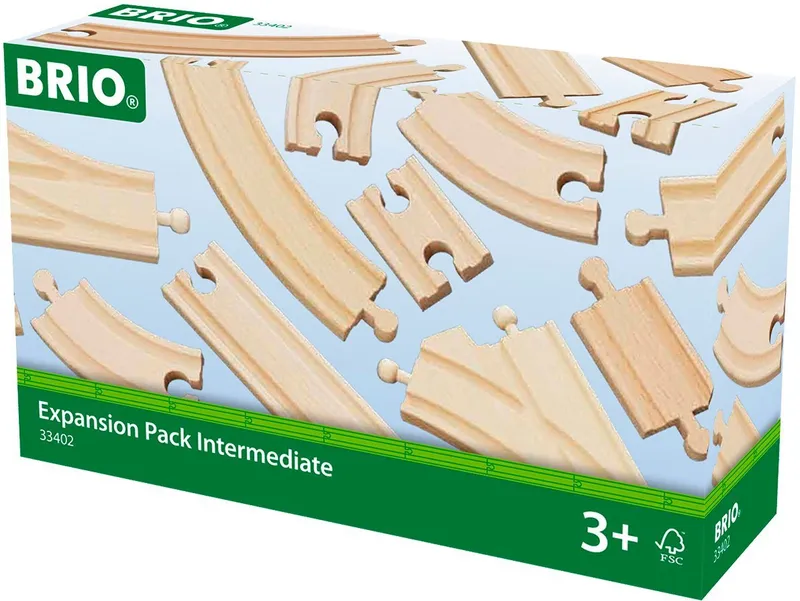 BRIO BRIO Gleise-Set BRIO® WORLD, Mittleres Schienensortiment, (Set), Ergänzungsset BRIO® WORLD, Beige, – Produktbild 3 von 4