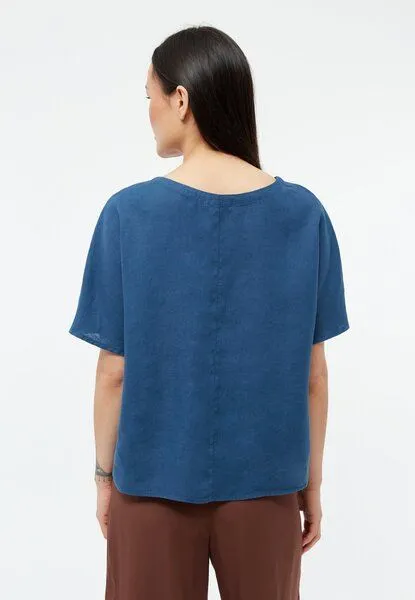 Givn Berlin Givn Berlin T-Shirt GBPINA aus Leinen, Blazing blue (linen), – Produktbild 4 von 4