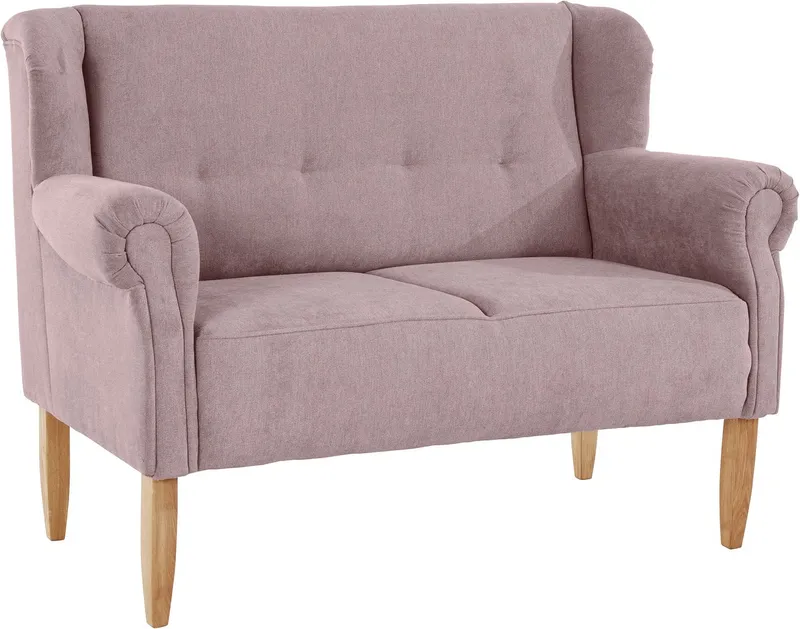 Home affaire Küchensofa Moro Couch mit Federkern, bequem, Breite 142cm, in verschiedenen Stoffen und Farben, Lila, – Produktbild 1 von 5