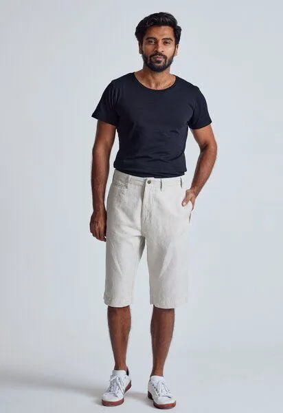 Flax and Loom Flax and Loom Leinen Shorts Modell: Bird, Natural (weiss), – Produktbild 1 von 6
