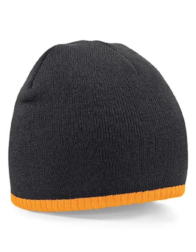 Beechfield Beechfield Beanie Herren Strickmütze Jersey-Mütze Wintermütze, Schwarz, – Produktbild 2 von 2