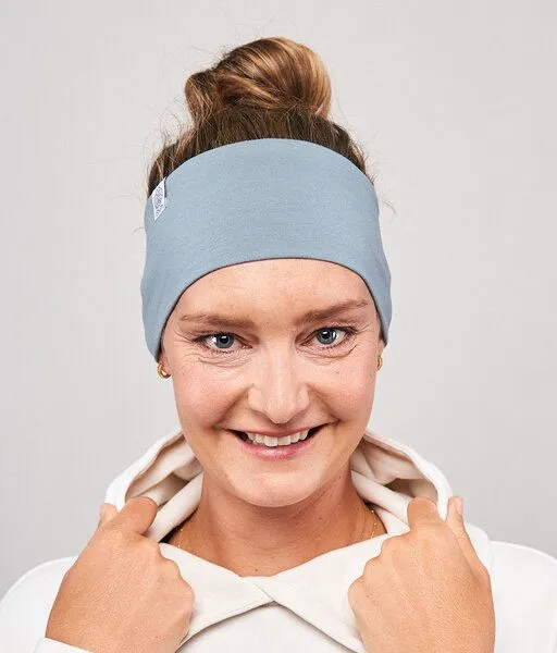 obumi obumi STIRNBAND BREIT AUS BIO JERSEY IN VIELEN FARBEN, Air blue, – Produktbild 2 von 3