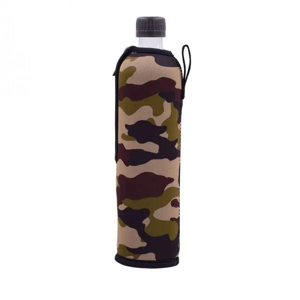 Dora's Dora's Dora’s Glas-Trinkflasche (0,5l) – Puristisches Design, Tarnfarbe, – Produktbild 1 von 1
