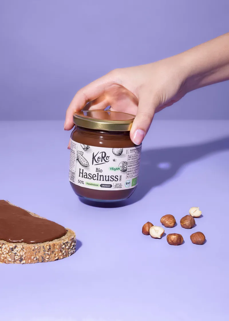 KoRo Crunchy Bio Haselnusscreme mit Kakao | 400 g – Produktbild 4 von 5