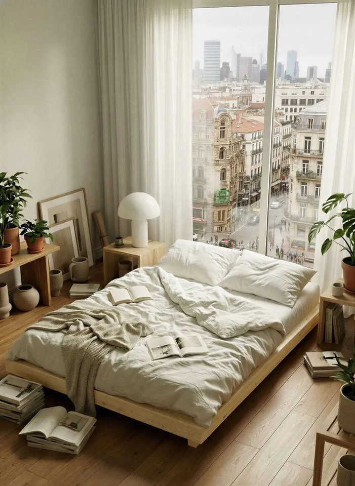 Karup Design Futonbett FSC® Massivholz Futonbett, excl. Matratze, mit Lattenrost, Minimalistisches Design, ein zeitloser Klassiker für moderne Räume, Beige, – Produktbild 8 von 8
