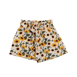 Walkiddy Walkiddy Kinder Shorts GOTS-zertifiziert aus Bio-Baumwolle, Sonnenblumen-Print, leicht & sommerlich, elastischer Bund – Produktbild 1 von 1