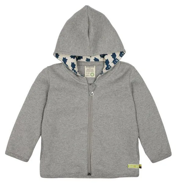 loud + proud loud + proud Jacke Waffel, GOTS-zertifiziert, Grey(grau), – Produktbild 1 von 2