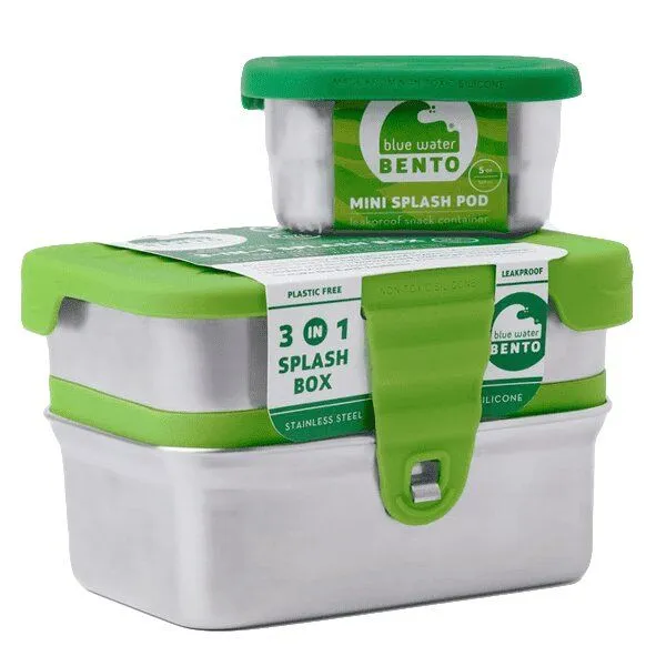 ECOlunchbox ECOlunchbox Lunchbox | Blue Water Bento | 3-in-1 Splash Box – Produktbild 1 von 4