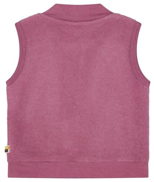 loud + proud loud + proud Babys & Kinder Weste aus Wollfleece, GOTS-zertifiziert, Grape(lila), – Produktbild 2 von 3
