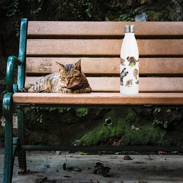 Dora's Dora's Dora’s Edelstahl-Thermoflasche "Katze" (500ml) – Doppelwandig – Produktbild 2 von 3