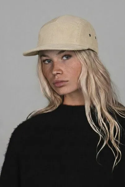 Lou-i Lou-i Cord Cap Bio-Baumwolle, Beige, – Produktbild 3 von 4