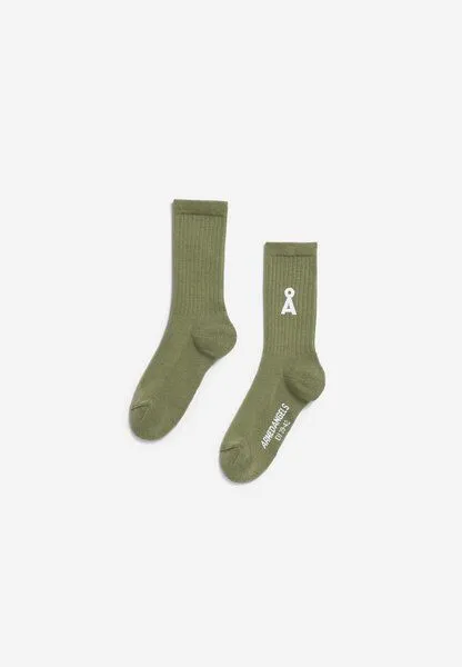 ARMEDANGELS ARMEDANGELS SAAMUS BOLD Unisex Socken aus Bio-Baumwoll-Mix, Fatigue green, – Produktbild 3 von 3