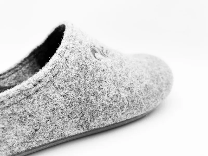 thies thies 1856 Recycled PET Slipper Slipper Vegan, Grau, – Produktbild 5 von 5