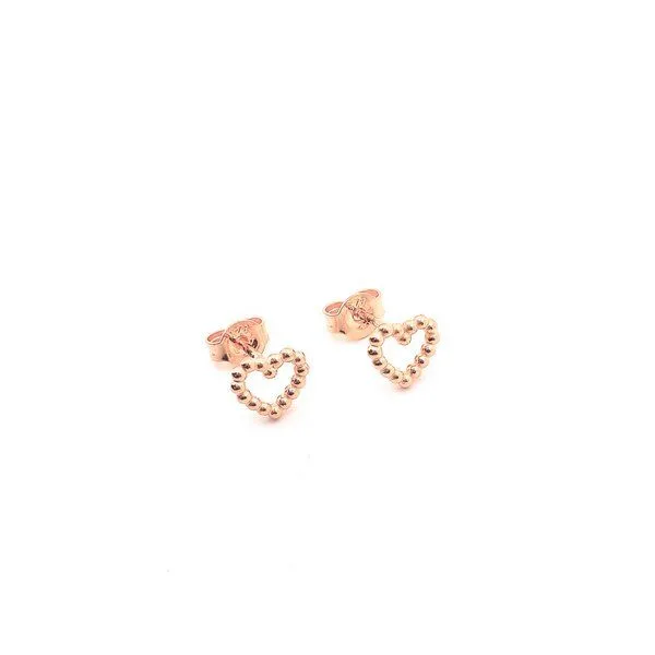 MOANINA MOANINA Ohrringe Love Herz - 925 Silber/18k Gold Vermeil, Rose, – Produktbild 1 von 1