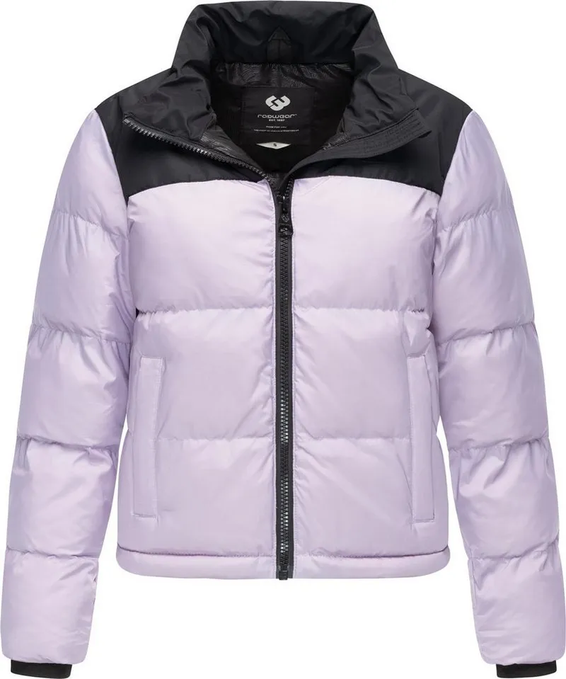ragwear ragwear Steppjacke Serah stylische Damen Winterjacke im Colourblocking-Design, Lila, – Produktbild 2 von 5