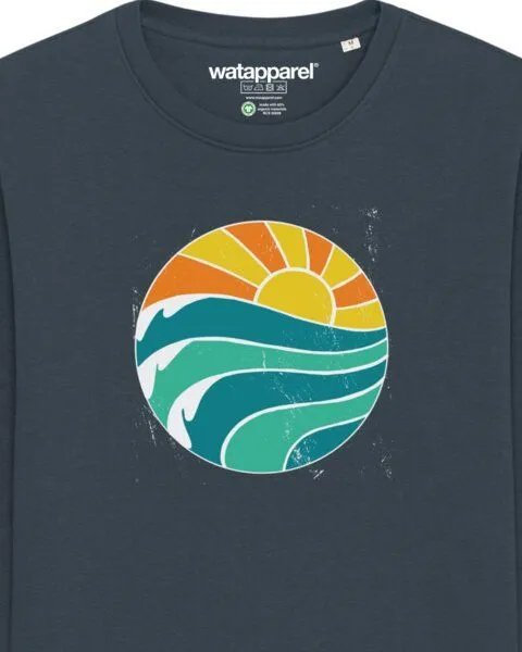 watapparel watapparel Sweatshirt Unisex Summer Sun, India ink grey, – Produktbild 3 von 3
