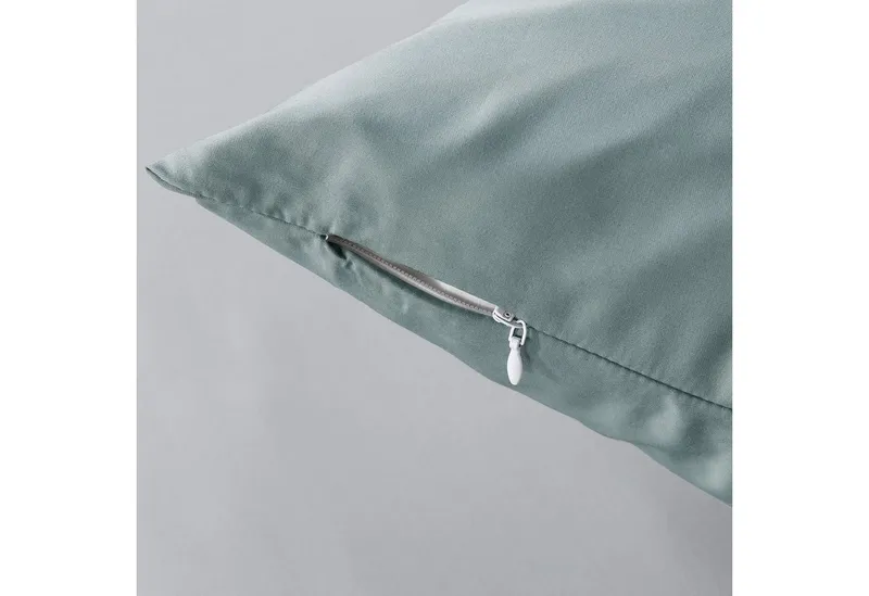 AGA.PIE AGA.PIE Bettwäsche Bambus Lyocell Bettwäsche-Set, mit 80x80 cm Kissenbezug, Grün, – Produktbild 4 von 5