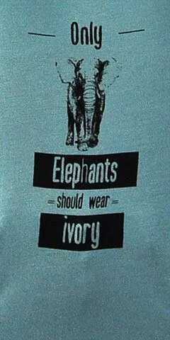 Human Family Human Family Damen Modal Shirt "Only Elephants should wear Ivory" – Produktbild 3 von 4