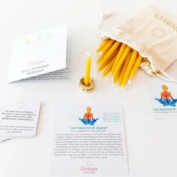 Divasya Divasya Geschenkset | 20-Minuten-Kerzen für Meditation & Achtsamkeit | I am balanced & aligned – Produktbild 1 von 1