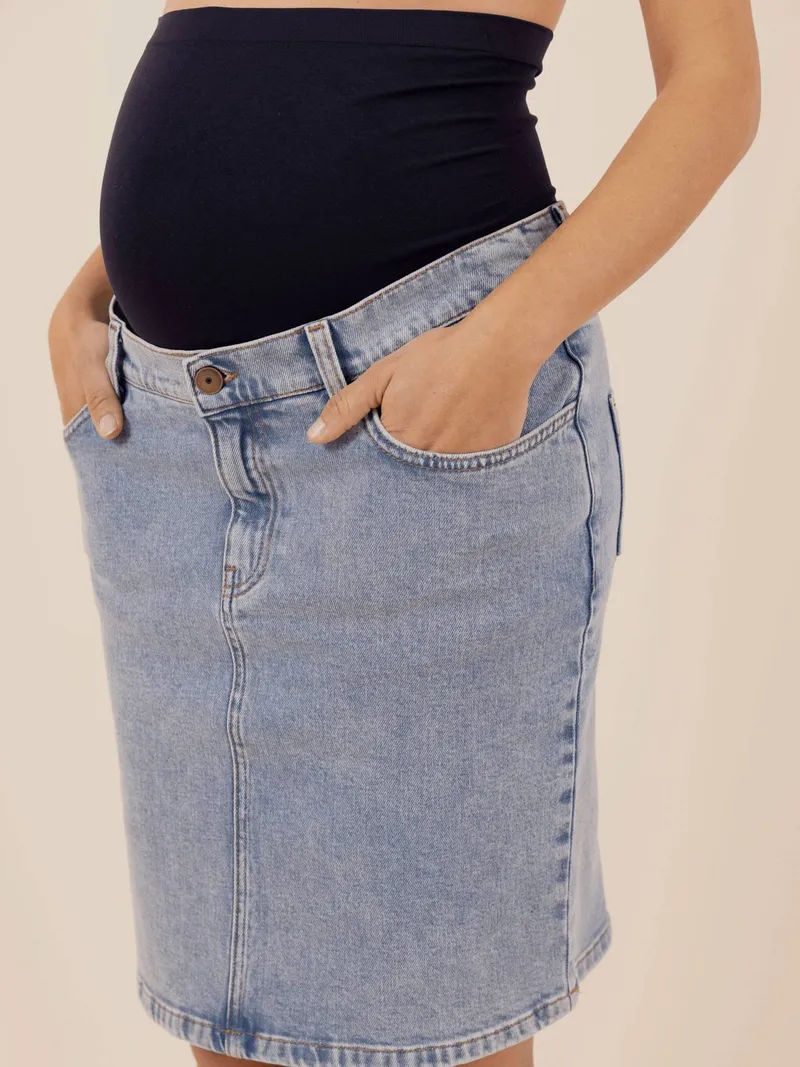 Envie De Fraise Jeansrock für die Schwangerschaft JUNE ENVIE DE FRAISE, Blue stone, – Produktbild 2 von 3