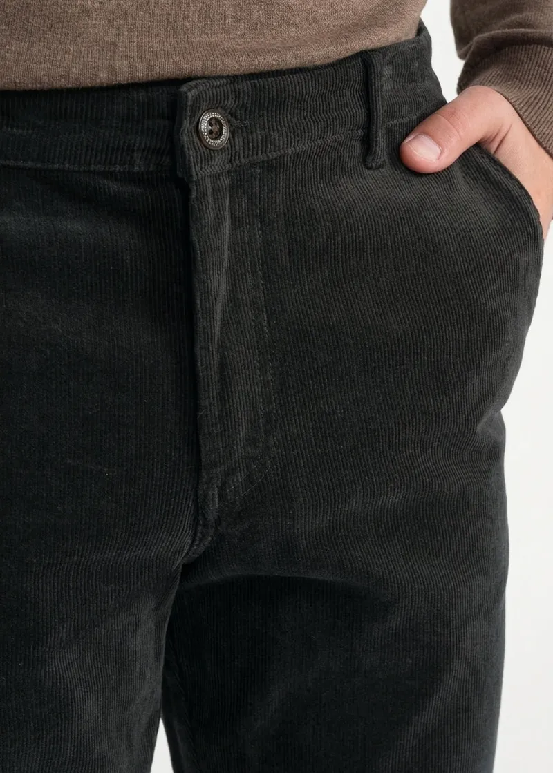 De IONESCU De IONESCU Herren vegan Hose Aus Cord Comarnic Grau, Grau, – Produktbild 1 von 2