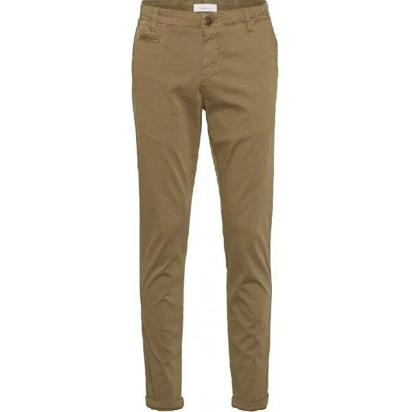 KnowledgeCotton Apparel KnowledgeCotton Apparel Chinohose Slim - JOE Stretched, Braun (burned olive), – Produktbild 1 von 3