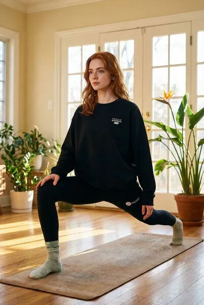 THE FACE OF ELEMENTS The Face of Elements Element - Oversized Fit Sweatshirt aus 100% Bio-Baumwolle, Black (schwarz), – Produktbild 2 von 4
