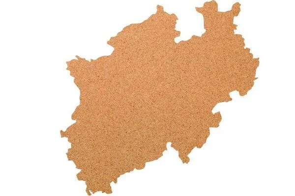 Kork-Deko Kork-Deko NRW als Pinnwand aus Kork XXL ca. 80x50 cm | Umriss Nordrhein-Westfalen – Produktbild 2 von 2