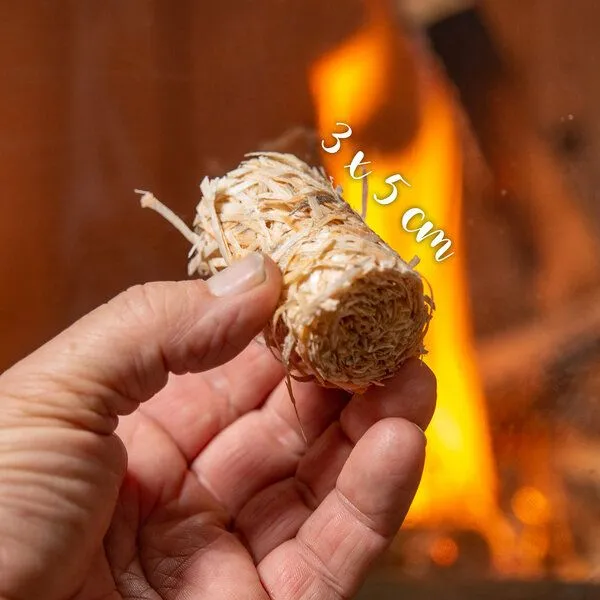 naturling naturling Holzwolle Anzünder gewachst 10kg - ca. 800 Anzünder - mit Vorratsbeutel – Produktbild 3 von 4